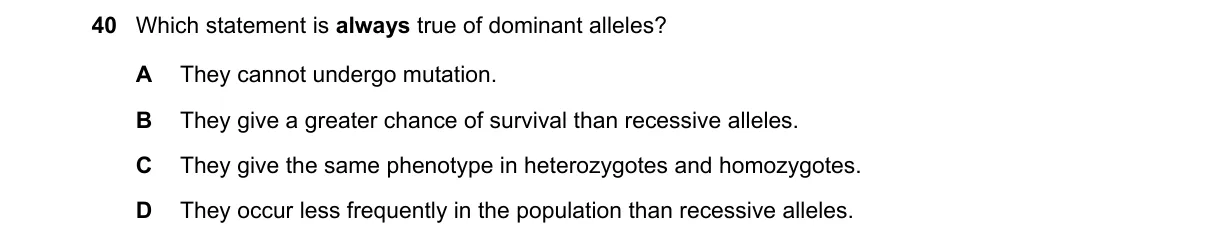 Question 40 from 5090/12/M/J/20