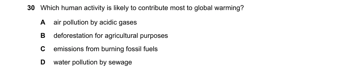Question 30 from 5090/11/O/N/18