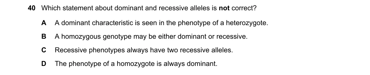 Question 40 from 5090/11/O/N/19