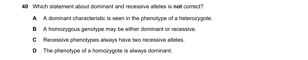 Question 40 from 5090/12/O/N/19