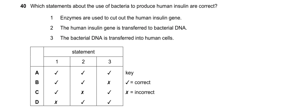 Question 40 from 5090/11/O/N/20