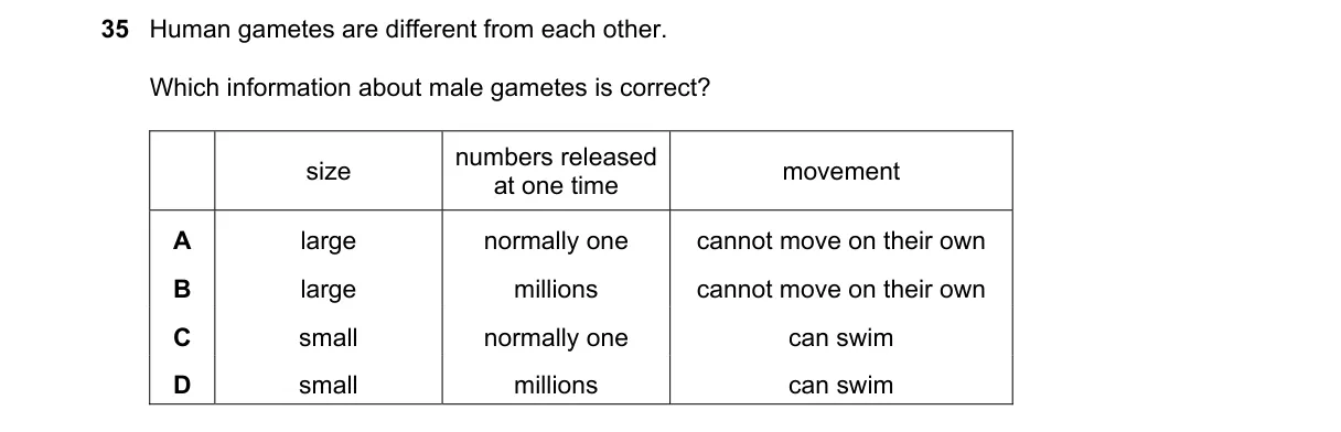 Question 35 from 5090/11/O/N/22