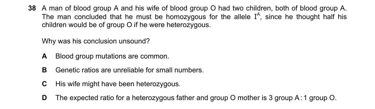 Question 38 from 5090/11/O/N/22