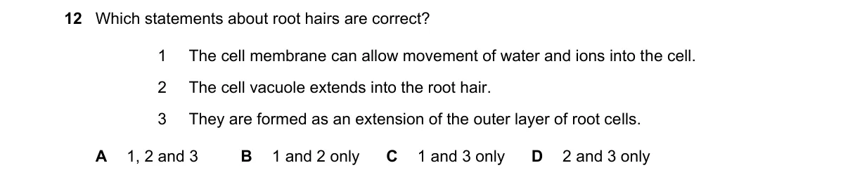 Question 12 from 5090/12/O/N/22