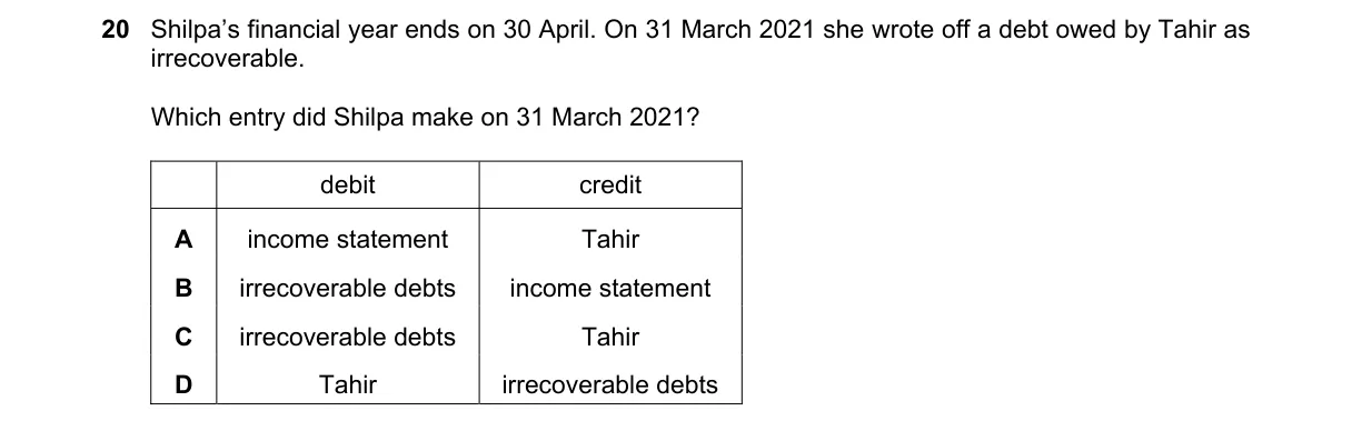 Question 20 from 7707/12/M/J/21