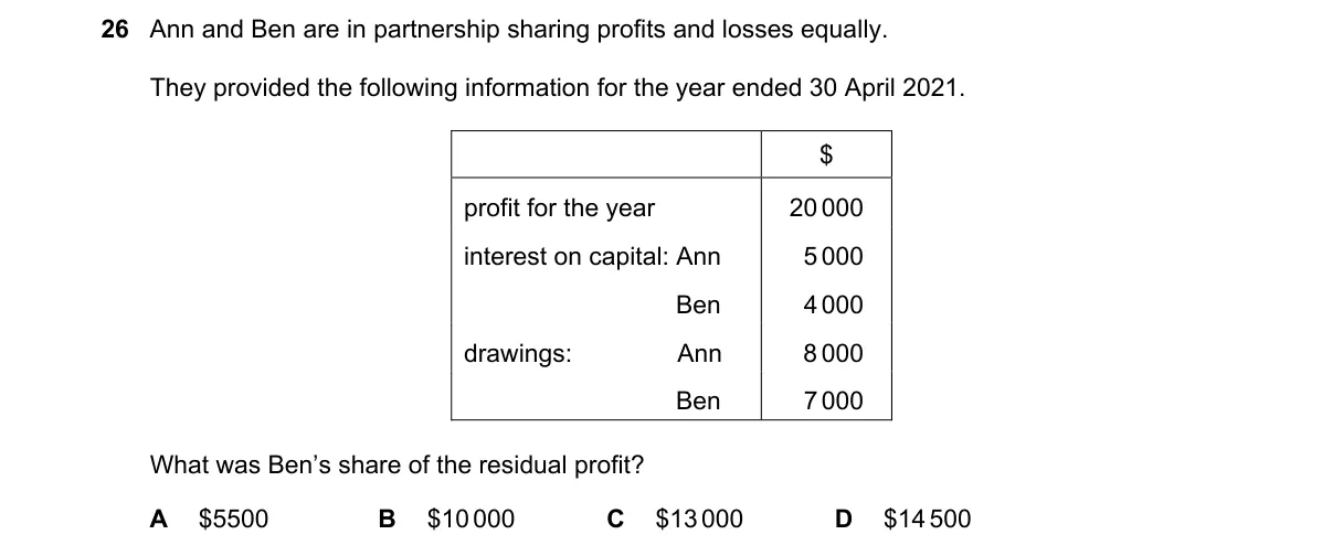 Question 26 from 7707/12/M/J/21