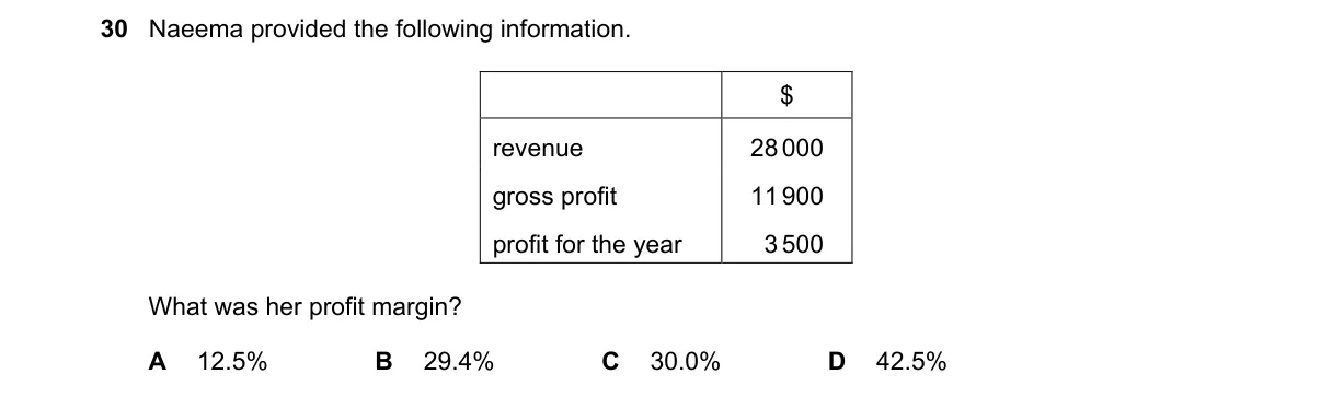 Question 30 from 7707/12/O/N/22