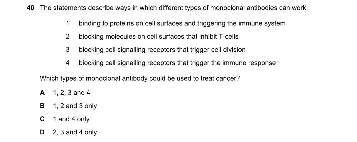 Question 40 from 9700/11/M/J/18