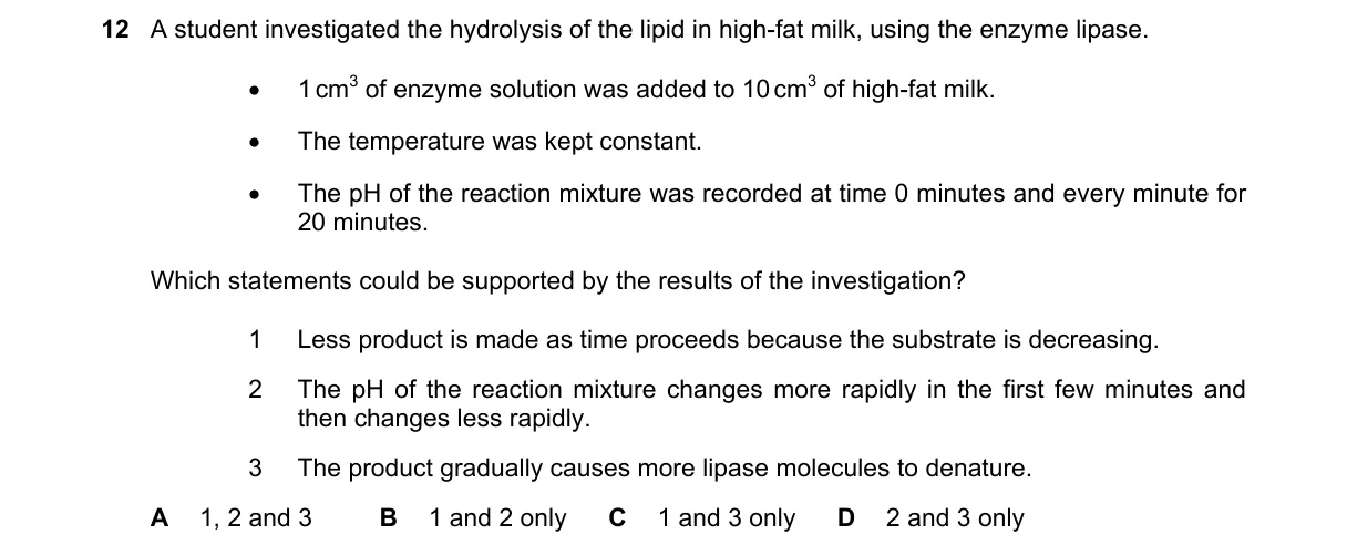 Question 12 from 9700/12/M/J/18