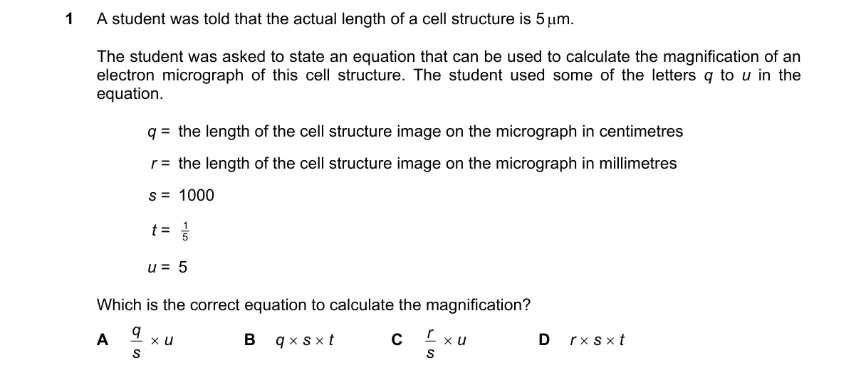 Question 1 from 9700/11/M/J/19