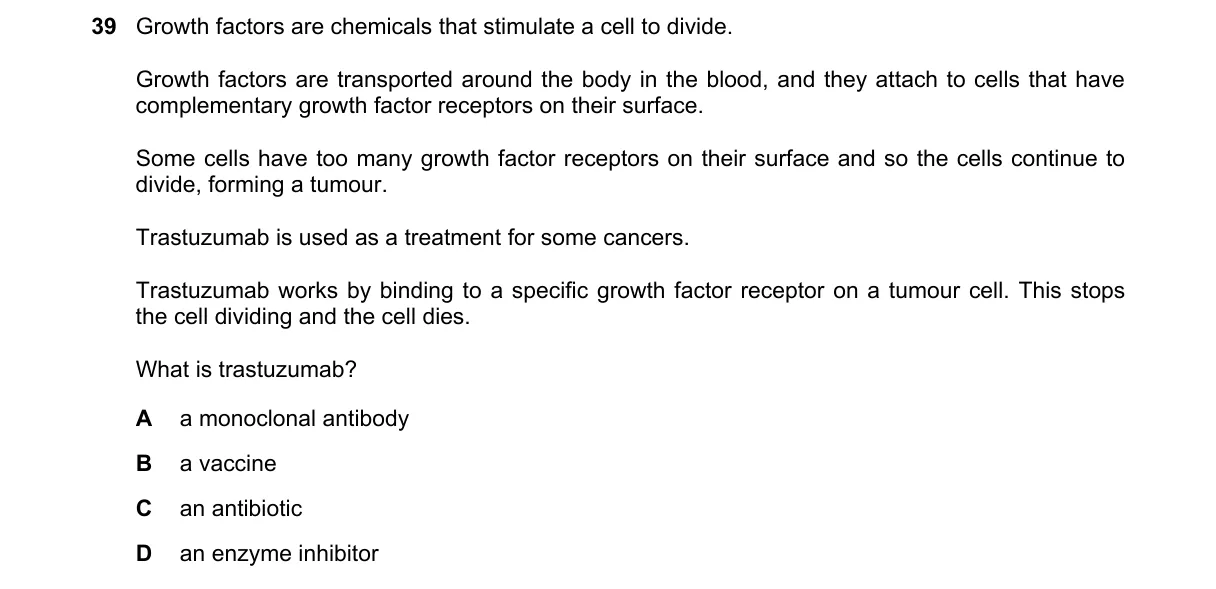 Question 39 from 9700/13/M/J/19