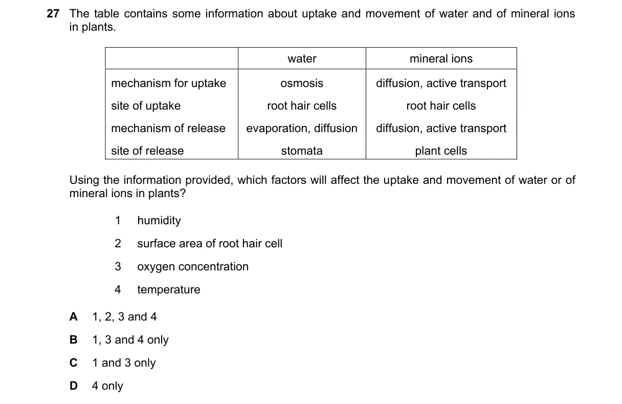 Question 27 from 9700/11/M/J/22