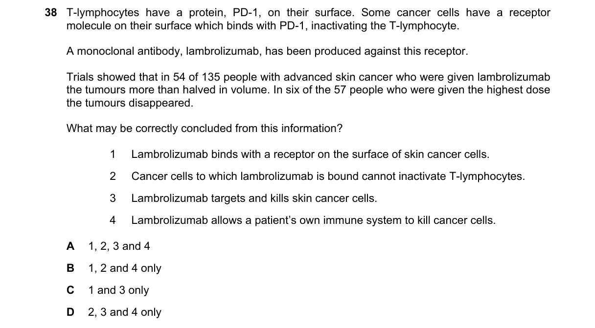 Question 38 from 9700/11/M/J/22