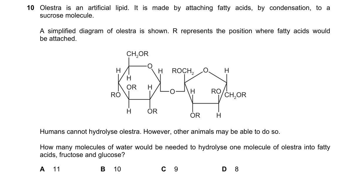 Question 10 from 9700/13/M/J/22