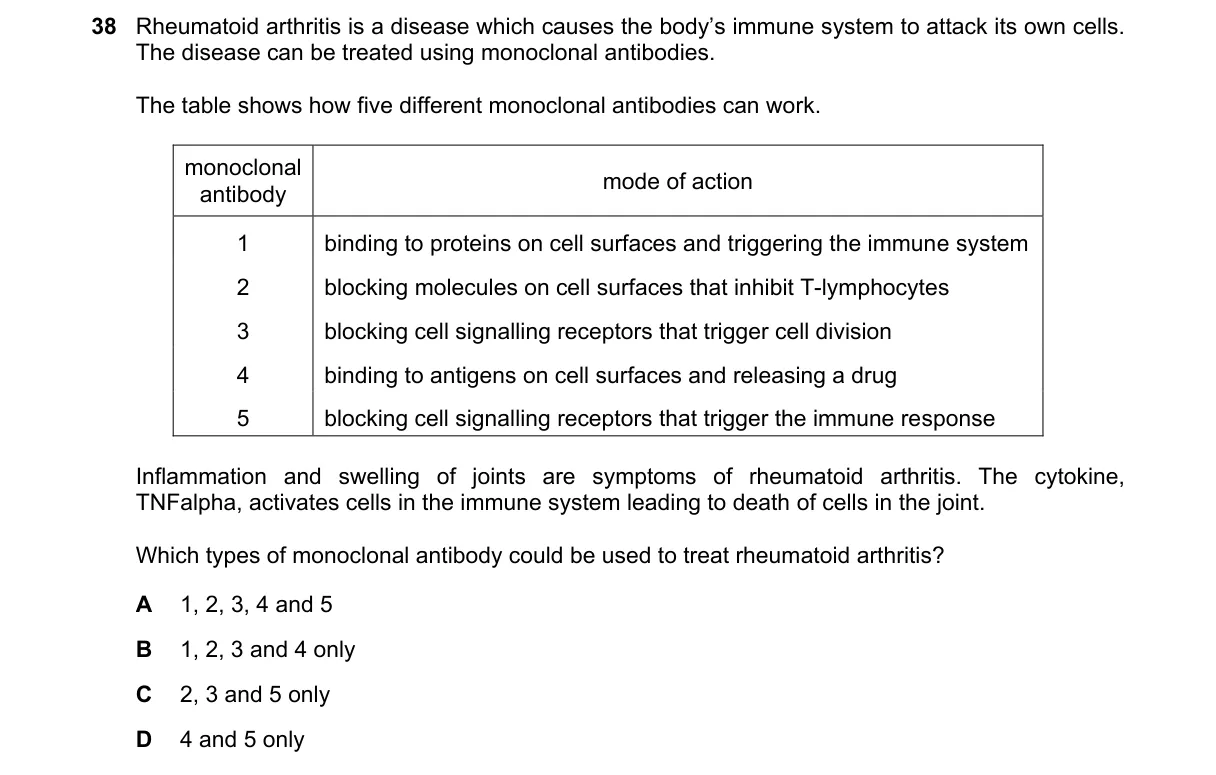 Question 38 from 9700/13/M/J/22