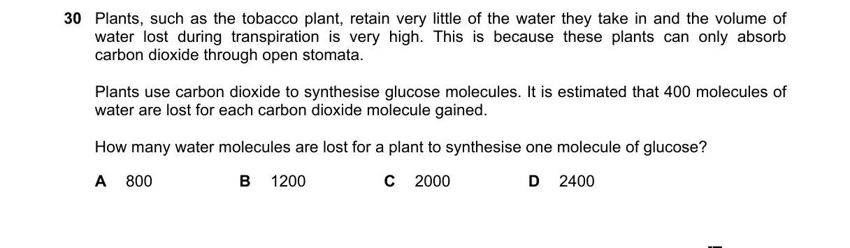Question 30 from 9700/13/M/J/23