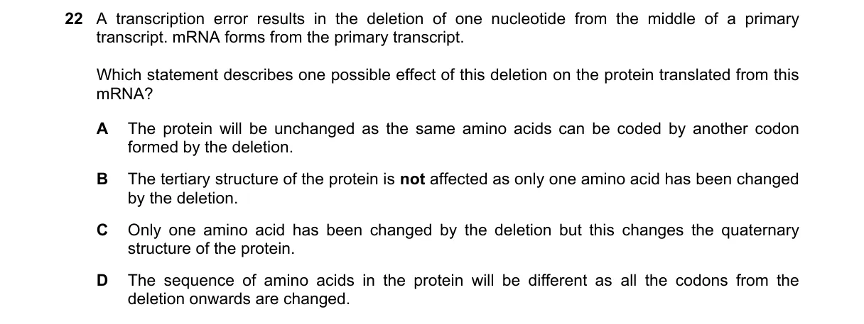 Question 22 from 9700/13/M/J/24