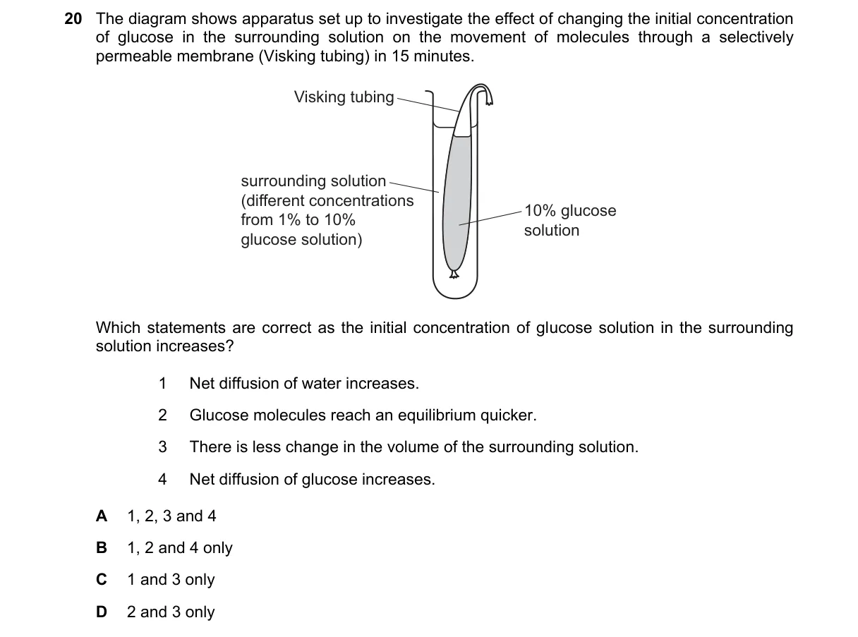 Question 20 from 9700/14/M/J/25