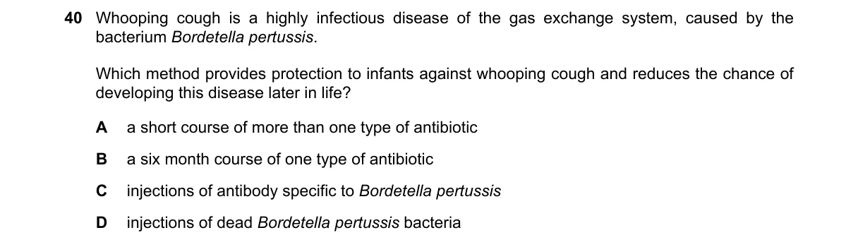Question 40 from 9700/13/O/N/18