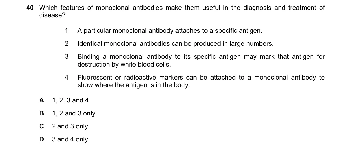 Question 40 from 9700/12/O/N/19