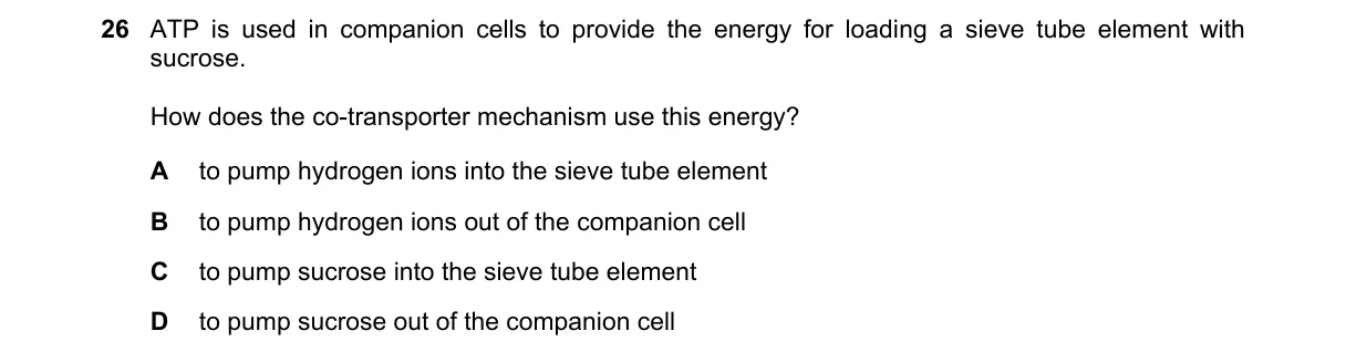 Question 26 from 9700/12/O/N/20
