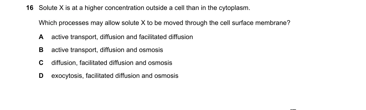 Question 16 from 9700/13/O/N/20