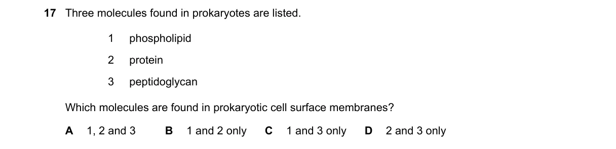 Question 17 from 9700/13/O/N/20