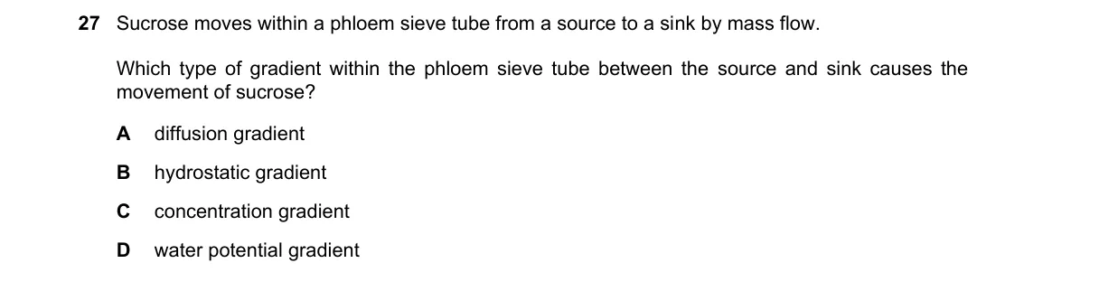 Question 27 from 9700/13/O/N/20
