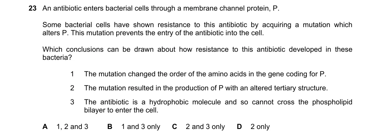 Question 23 from 9700/11/O/N/21