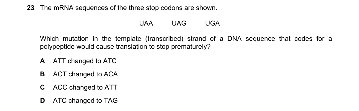 Question 23 from 9700/12/O/N/21