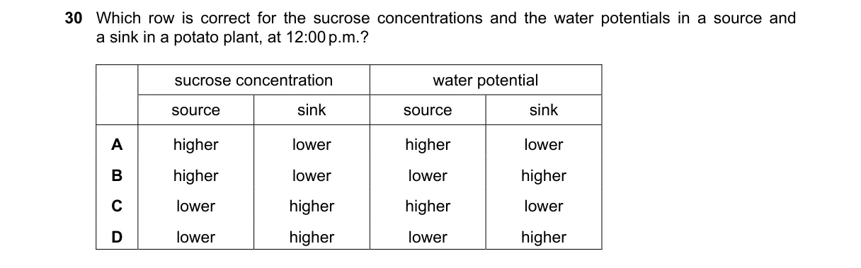 Question 30 from 9700/11/O/N/22