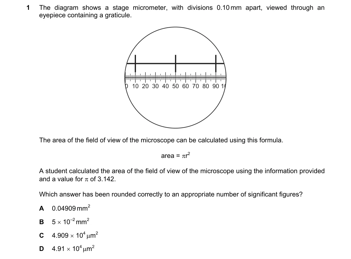 Question 1 from 9700/12/O/N/22