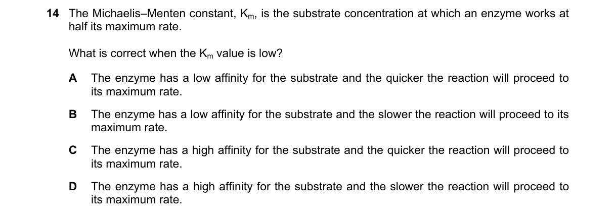 Question 14 from 9700/12/O/N/22