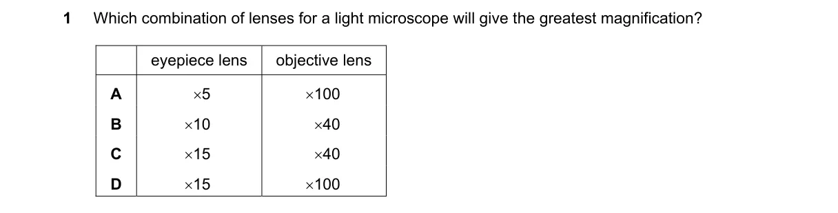 Question 1 from 9700/12/O/N/23