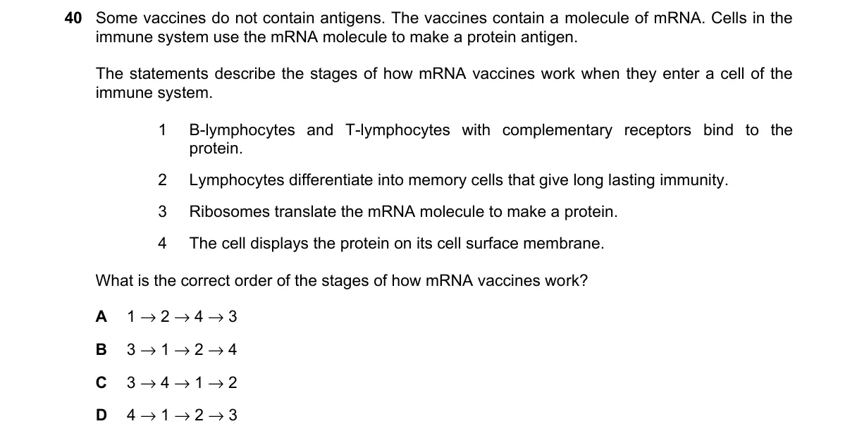 Question 40 from 9700/13/O/N/23