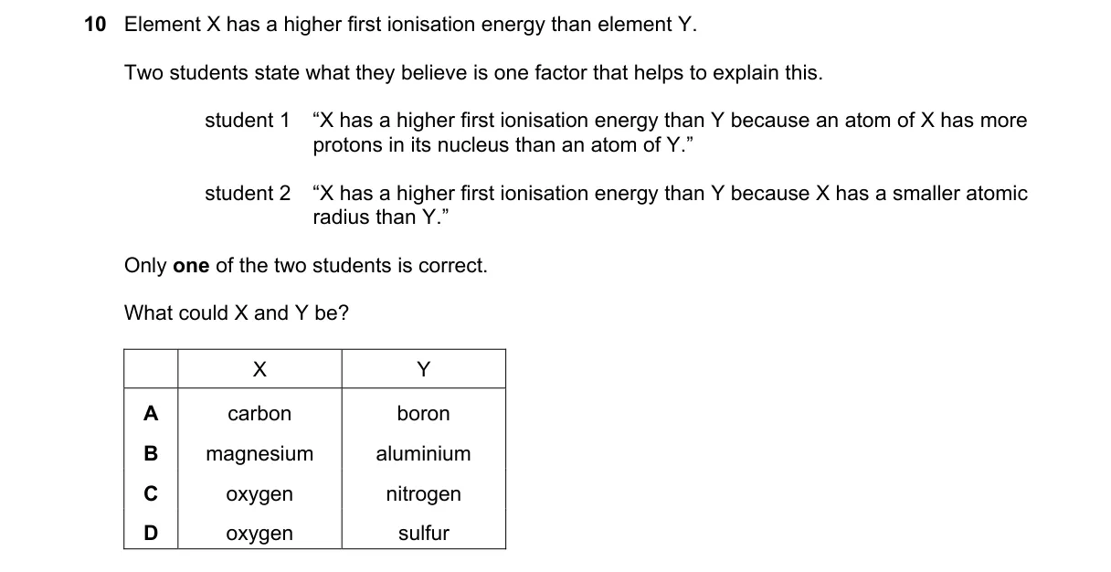 Question 10 from 9701/11/M/J/18