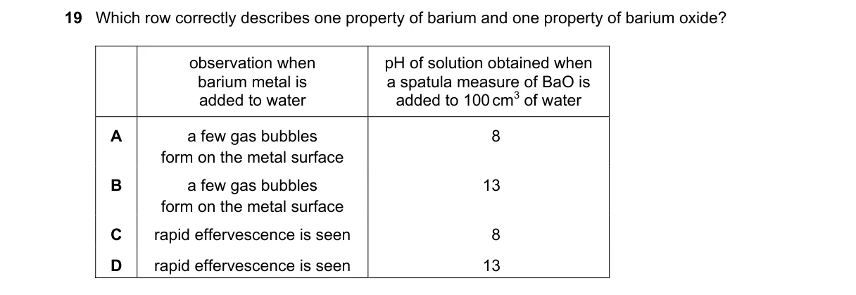 Question 19 from 9701/11/M/J/18