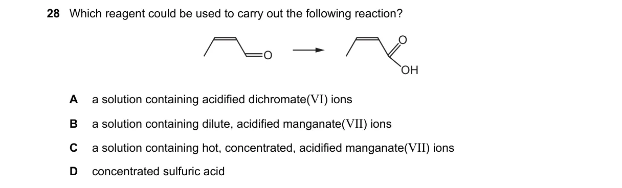 Question 28 from 9701/11/M/J/18