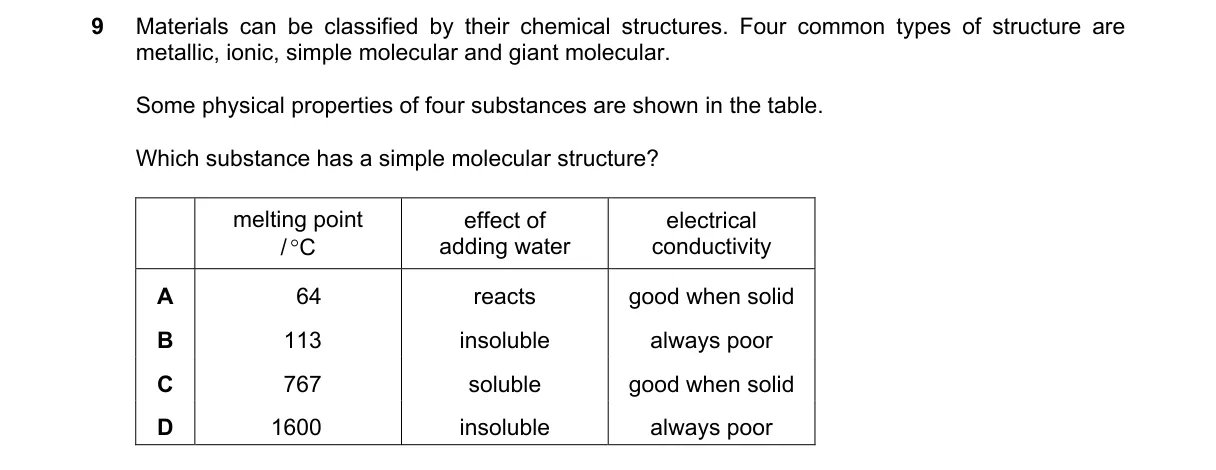 Question 9 from 9701/12/M/J/18