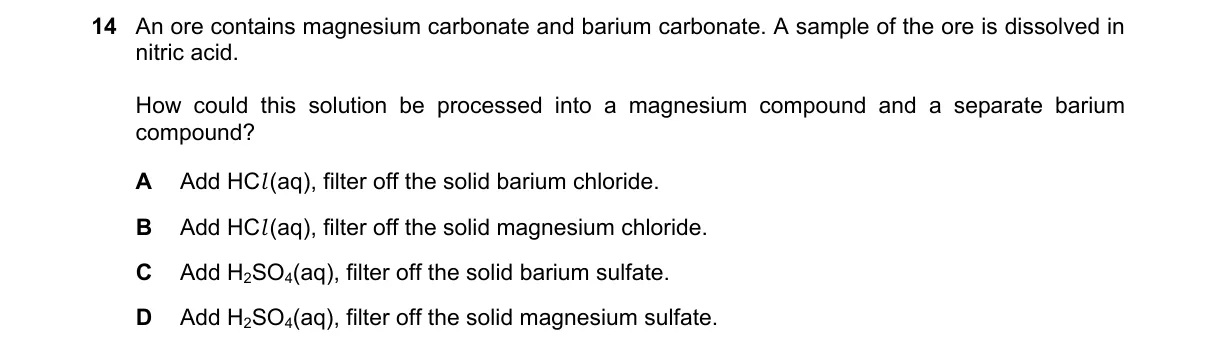 Question 14 from 9701/13/M/J/18