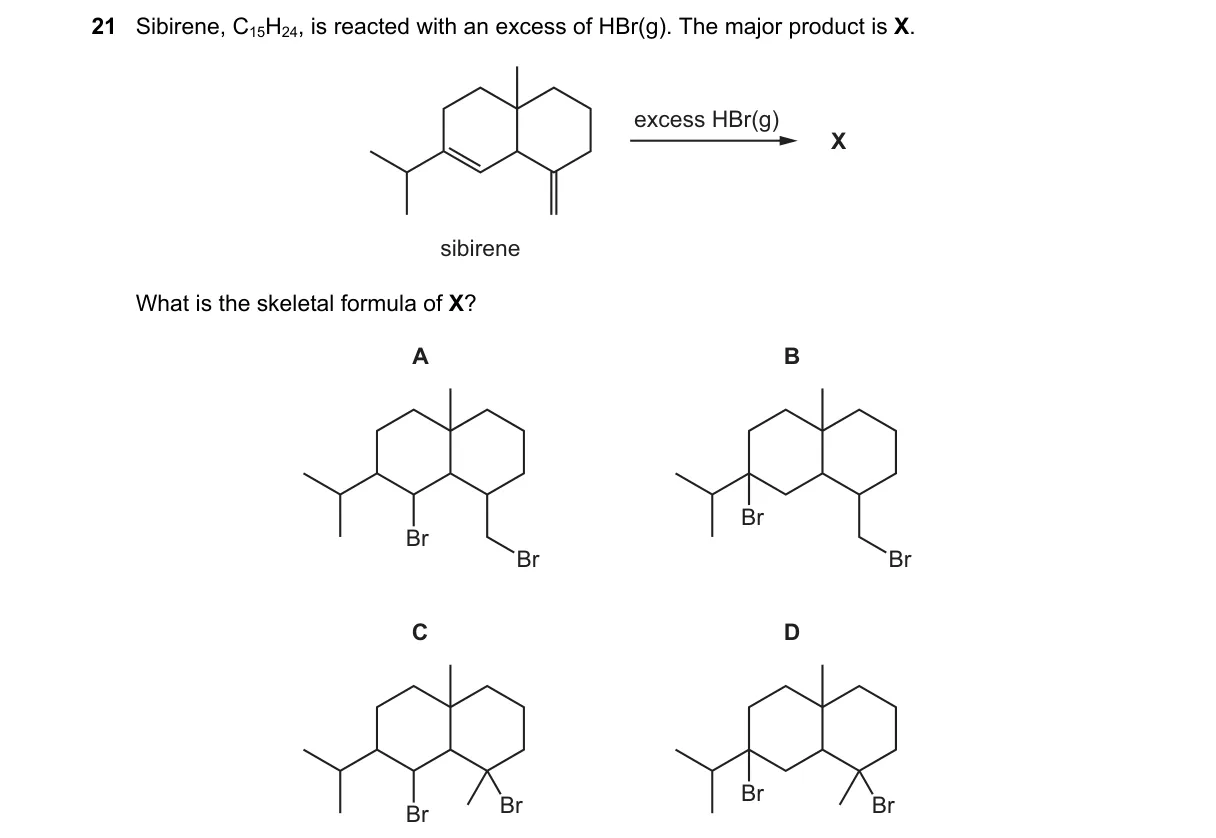 Question 21 from 9701/13/M/J/18