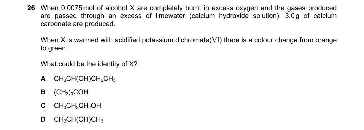Question 26 from 9701/13/M/J/18