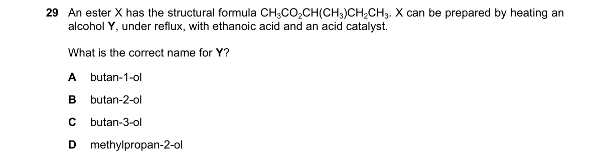 Question 29 from 9701/13/M/J/18