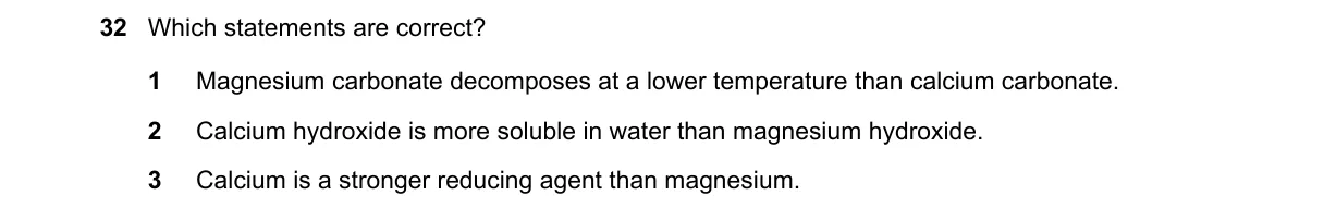 Question 32 from 9701/13/M/J/18