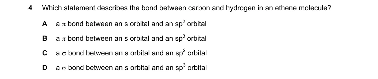 Question 4 from 9701/13/M/J/18