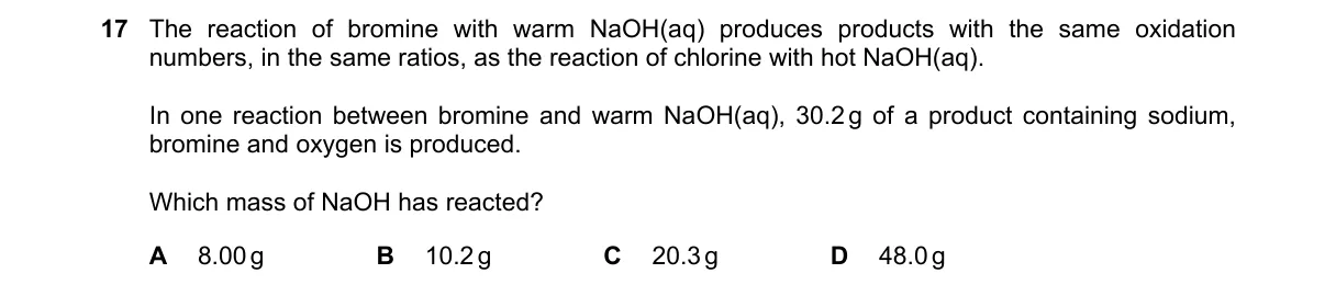 Question 17 from 9701/11/M/J/19
