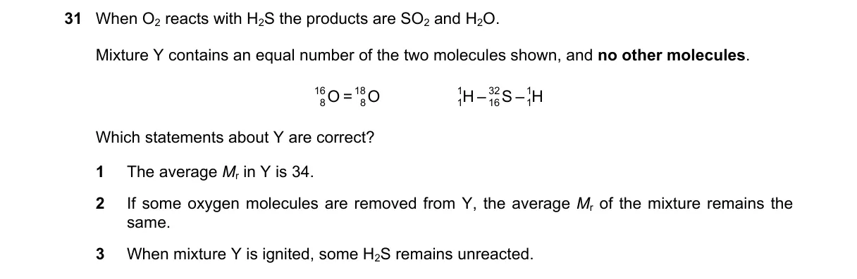 Question 31 from 9701/12/M/J/19