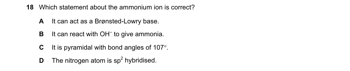 Question 18 from 9701/13/M/J/19