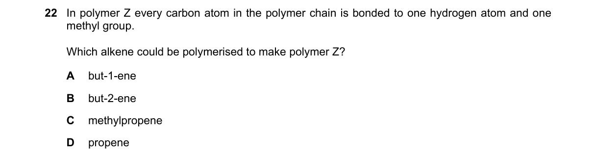 Question 22 from 9701/13/M/J/19