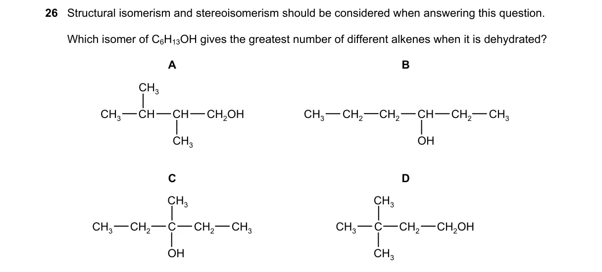 Question 26 from 9701/13/M/J/19